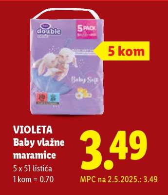 VIOLETA BABY VLAŽNE MARAMICE