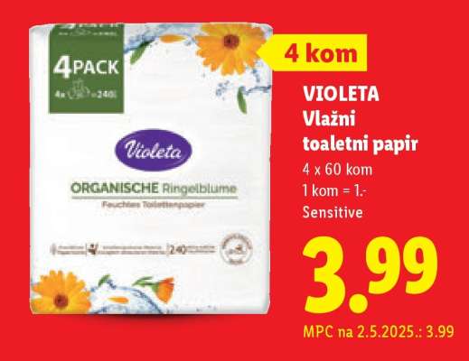 Violeta Vlažní toaletní papir