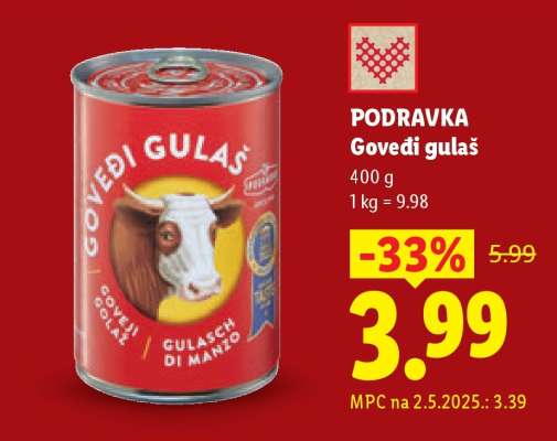 PODRAVKA Goveđi gulaš