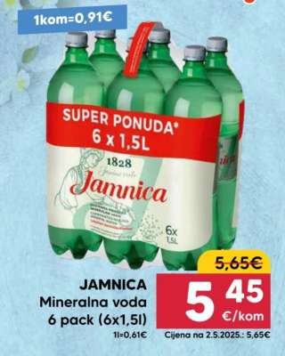 JAMNICA Mineralna voda 6 pack (6x1,5l)