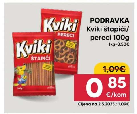 PODRAVKA Kviki štapići/pereci 100g