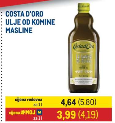COSTA D'ORO ULJE OD KOMINE MASLINE