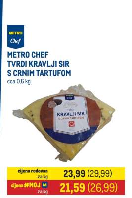 METRO CHEF TVRDI KRAVLJI SIR S CRNIM TARTUFOM