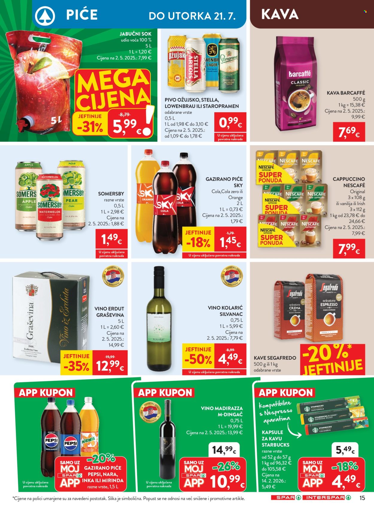 INTERSPAR katalog - 15.07.2026. - 21.07.2026. Stranica 21