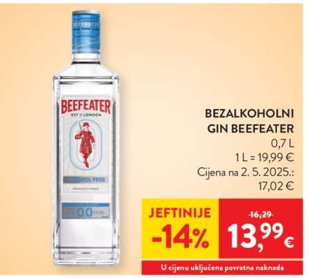 Bezkoholni Gin Beefeater
