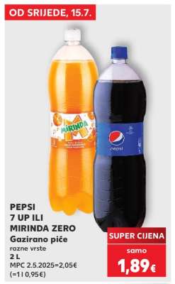 PEPSI, 7 UP ILI MIRINDA ZERO