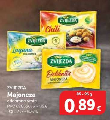 Majoneza odabrane vrste