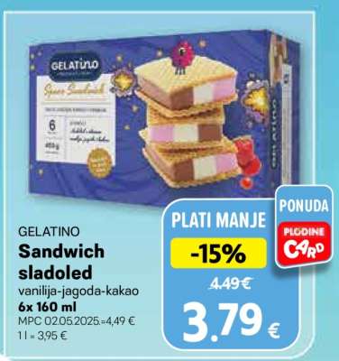 SANDWICH SLADOLED