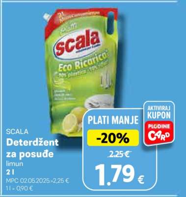 SCALA Deterdžent za posuđe limun