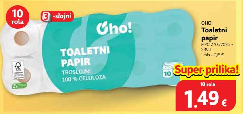OHO! Toaletni papir