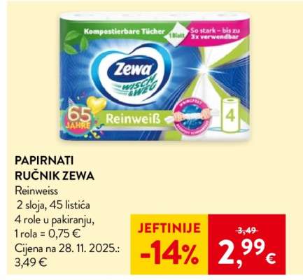 Papirnati ručnik Zewa