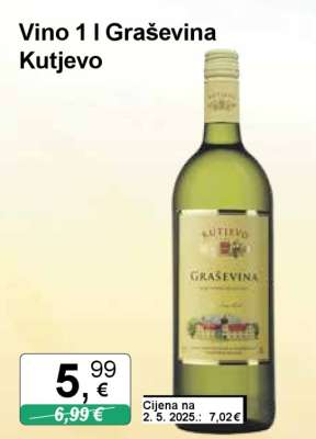 Vino 1 l Graševina Kutjevo