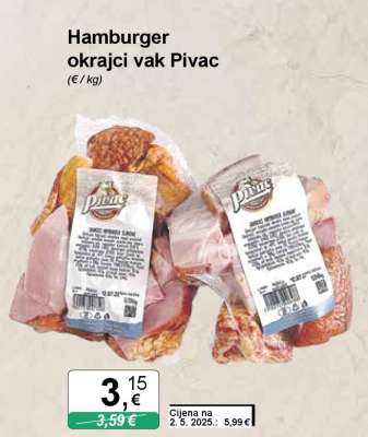 Hamburger okrajci vak Pivac
