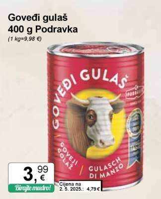 Goveđi gulaš 400 g Podravka
