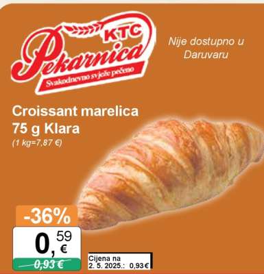 Croissant marelica 75 g Klara