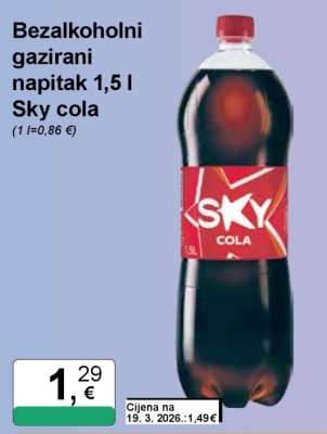 Bezalkoholni gazirani napitak 1,5 l Sky cola