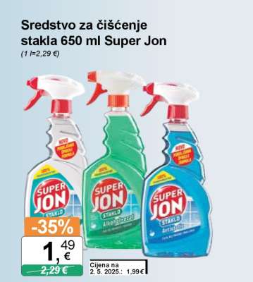 Sredstvo za čišćenje stakla 650 ml Super Jon