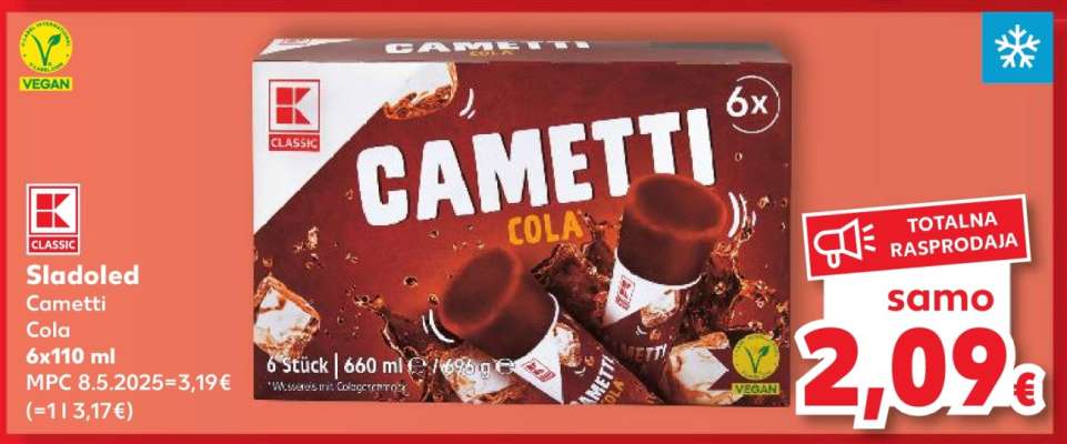 Sladoled Cametti Cola 6x110 ml