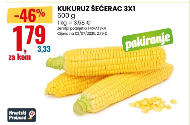 KUKURUZ ŠEĆERAC 3X1