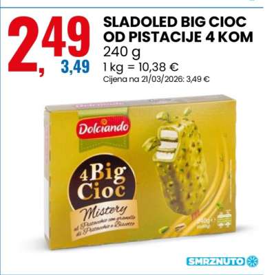 SLADOLED BIG CIOC OD PISTACIJE 4 KOM