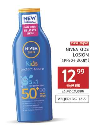 NIVEA KIDS LOSION SPF50+ 200ml