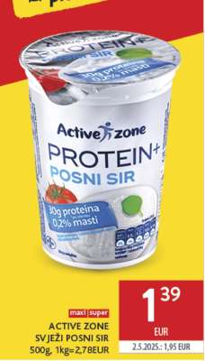 ACTIVE ZONE SVJEŽI POSNI SIR