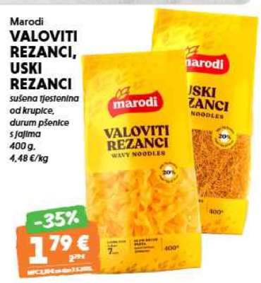 VALOVITI REZANCI, USKI REZANCI