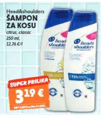 HEAD&SHOULDERS ŠAMPON ZA KOSU