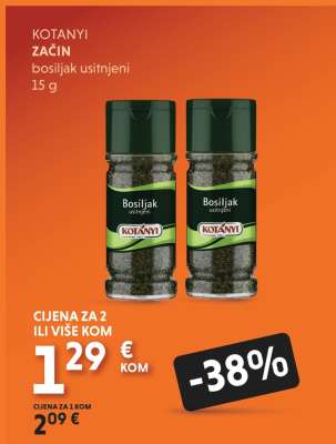 KOTANYI ZAČIN bosiljak usitnjeni 15 g