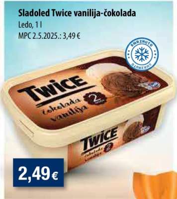 Sladoled Twice vanilija-čokolada