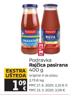 PODRAVKA RAJČICA PASIRANA
