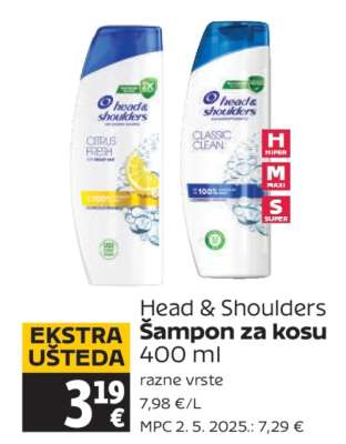 HEAD&SHOULDERS ŠAMPON ZA KOSU