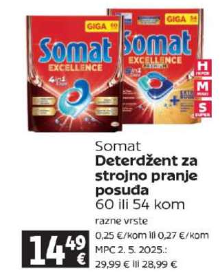 SOMAT Deterdžent za strojno pranje posuđa