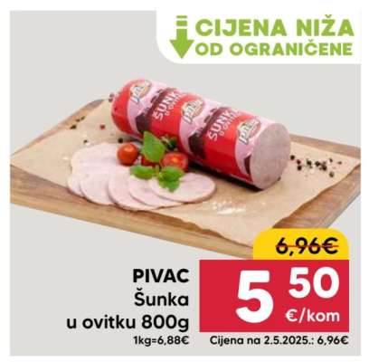 PIVAC Šunka u ovitku 800g