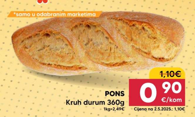 PONS Kruh durum 360g