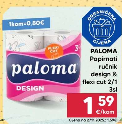 PALOMA Papirnati ručnik design & flexi cut 2/1 3sl