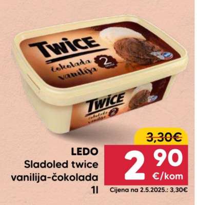 LEDO Sladoled twice vanilija-čokolada