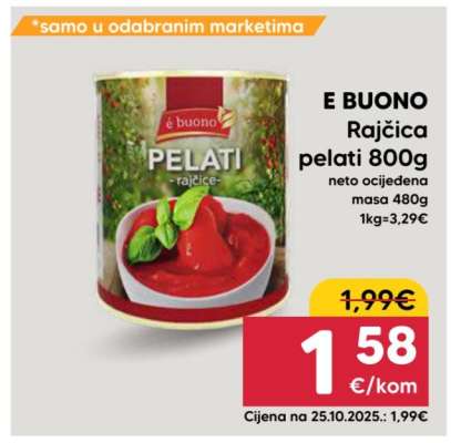 E BUONO Rajčica pelati 800g