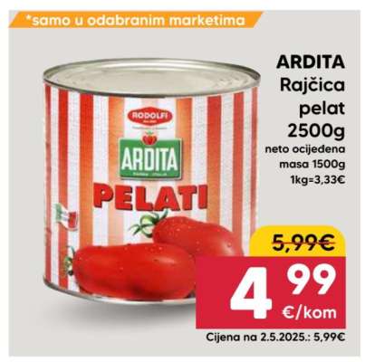 ARDITA Rajčica pelat 2500g