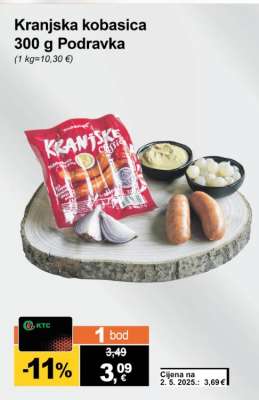 Kranjska kobasica 300 g Podravka