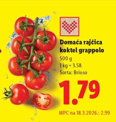 Domaća rajčica koktel grappolo