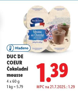 DUC DE COEUR Čokoladni mousse