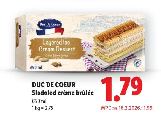 DUC DE COEUR Sladoled crème brûlée