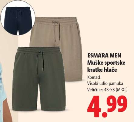 ESMARA MEN Muške sportske kratke hlače