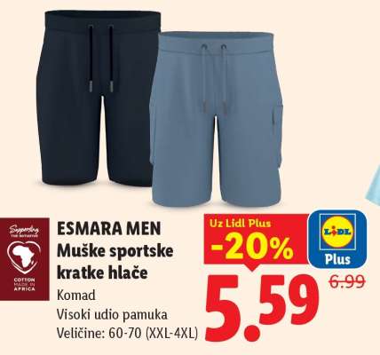 ESMARA MEN Muške sportske kratke hlače