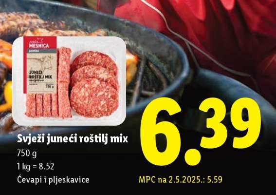 Svježi juneči roštilj mix