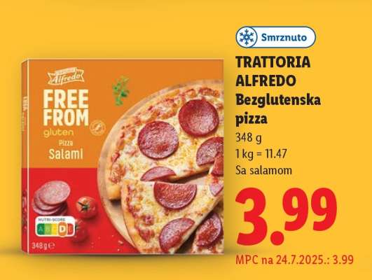 Trattoria Alfredo Bezglutenska pizza