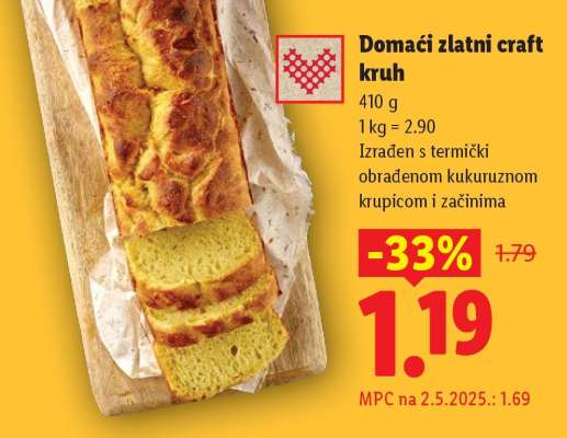 Domaći zlatni craft kruh