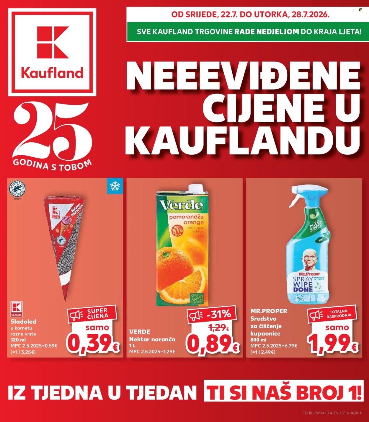 Kaufland katalog - 22.07.2026. - 28.07.2026. Stranica 1