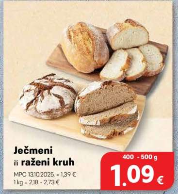 Ječmeni ili raženi kruh